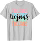 Trojans Team Mascot School Spirit Game Night T-Shirt - T-Shirt | Ash
