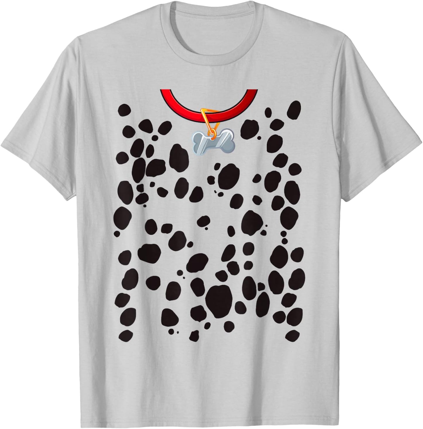 Dalmatian Dog Costume Dalmatian Costume Polka Dot Halloween , White T-Shirt - T-Shirt | Ash