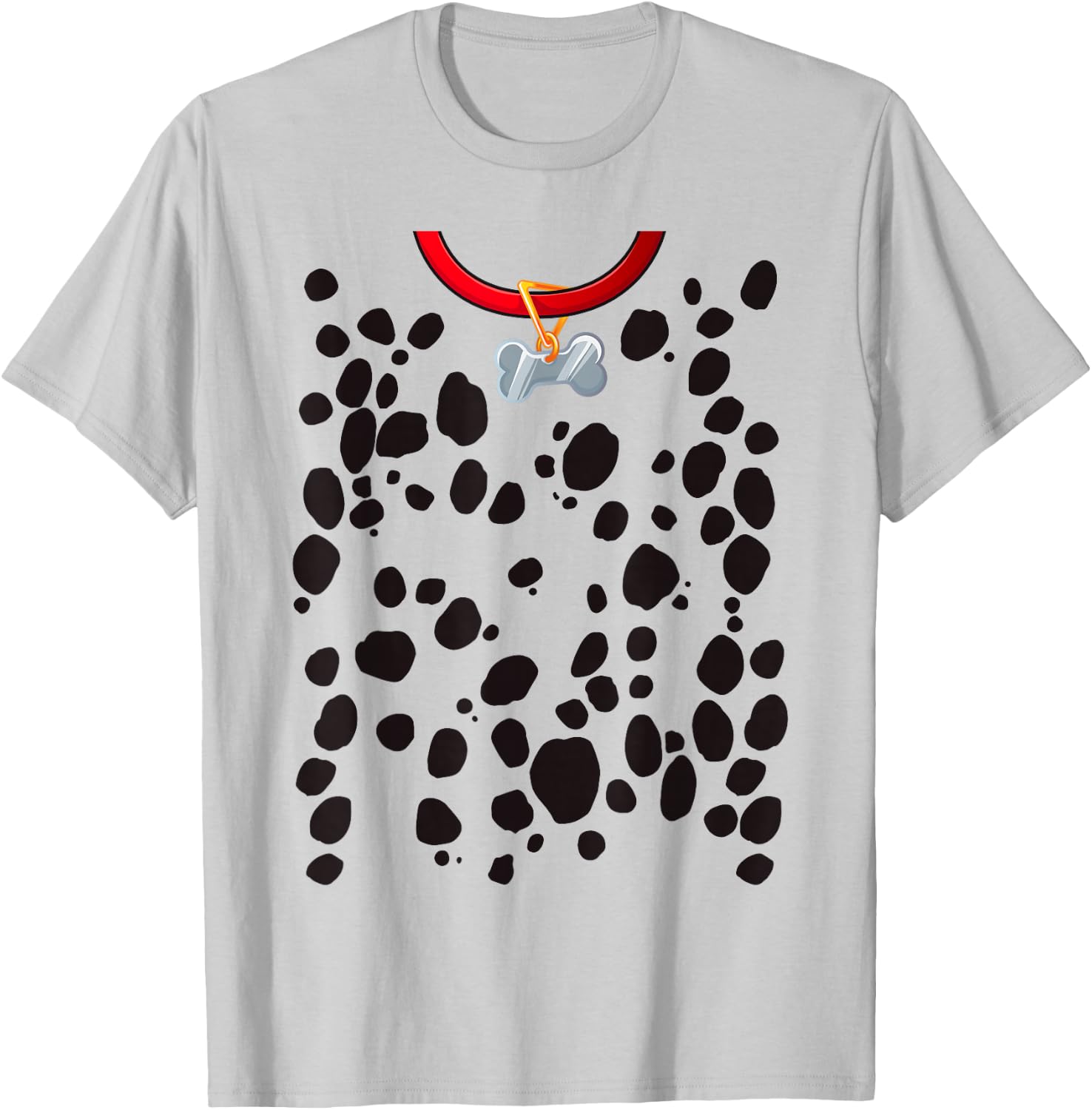 Dalmatian Dog Costume Dalmatian Costume Polka Dot Halloween , White T-Shirt - T-Shirt | Ash