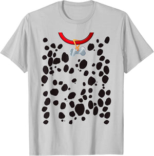 Dalmatian Dog Costume Dalmatian Costume Polka Dot Halloween , White T-Shirt - T-Shirt | Ash