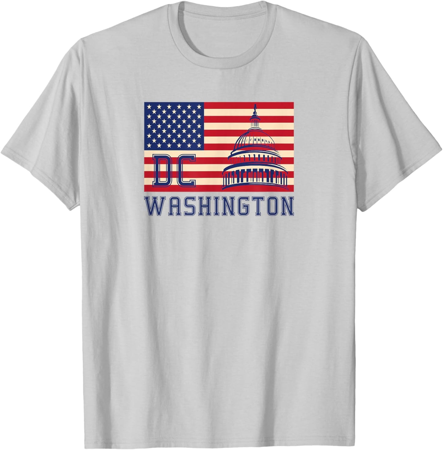 Washington DC Flag of the United States T-Shirt - T-Shirt | Ash