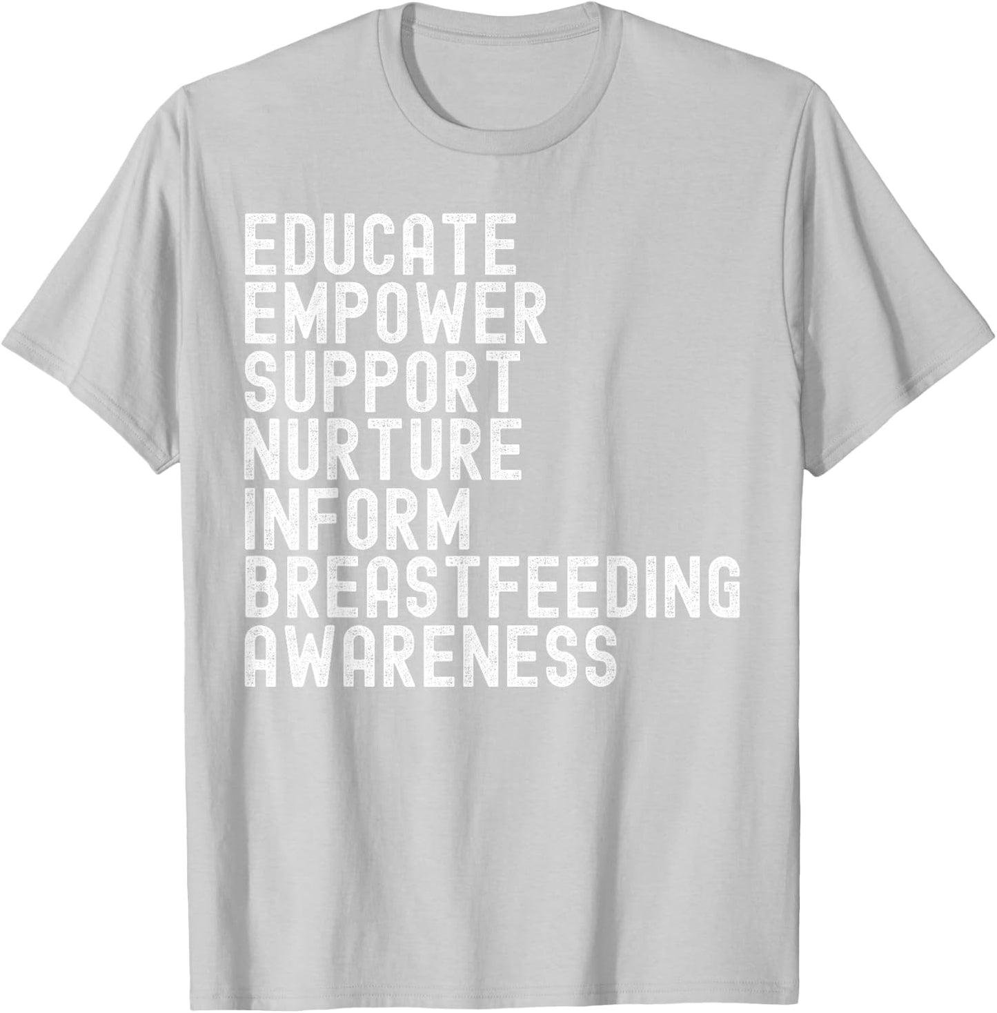 World Breastfeeding Week Awareness Breast Milk Lactation Mom T-Shirt - T-Shirt | Ash