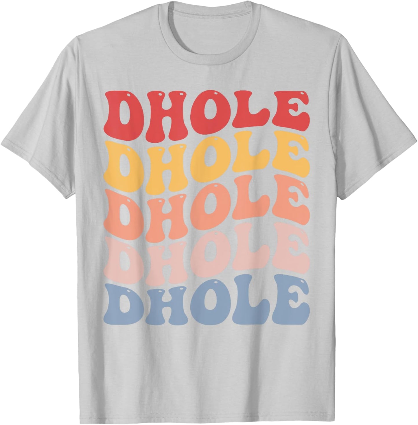 Dhole Groovy Retro T-Shirt - T-Shirt | Ash