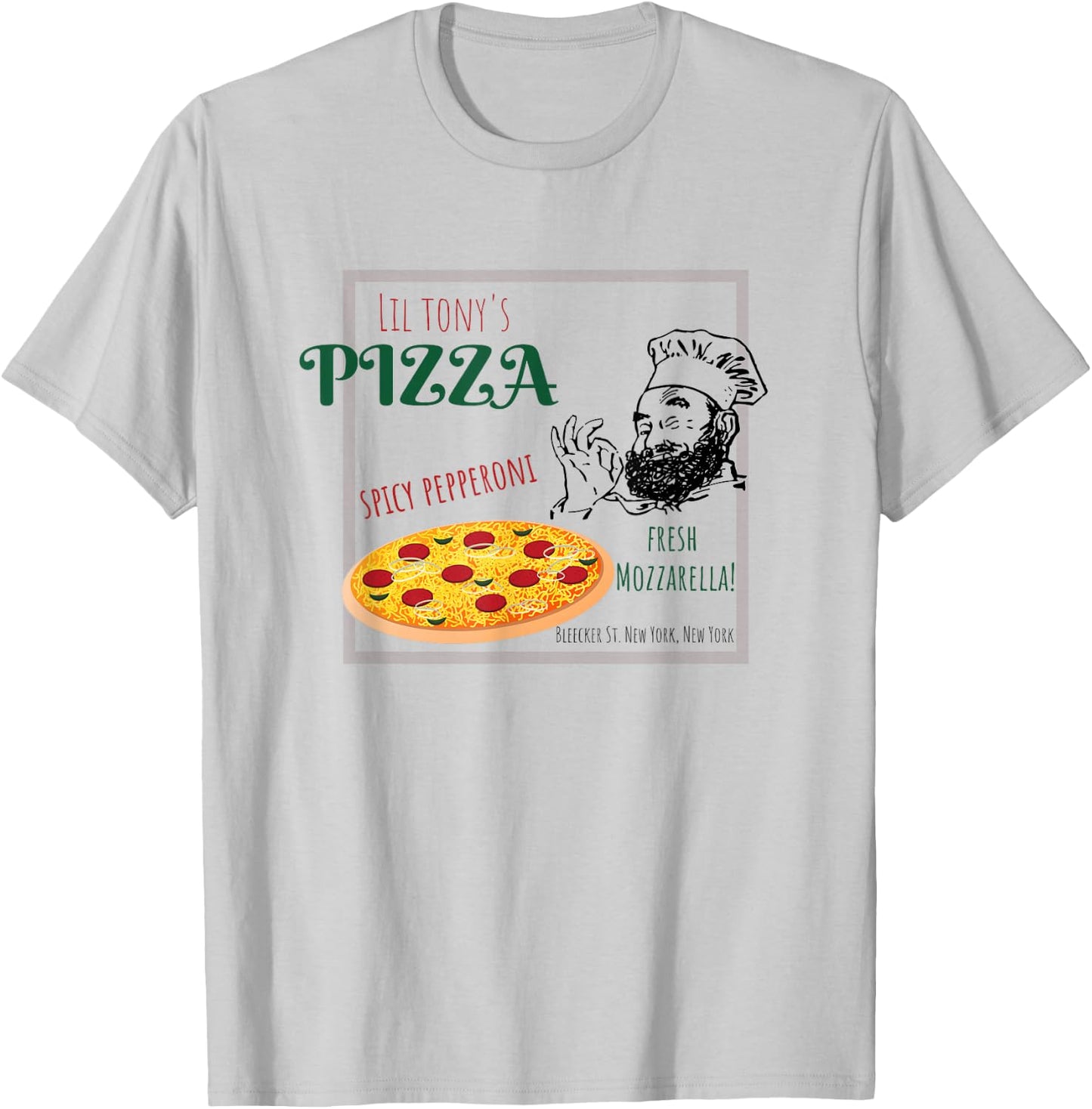 Retro Pizza Parlor Funny T-Shirt - T-Shirt | Ash