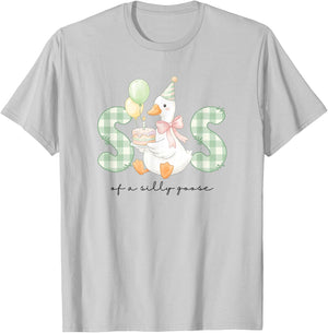 Sister of the Silly Goose Birthday Matching Family Outfit T-Shirt - T-Shirt | Ash
