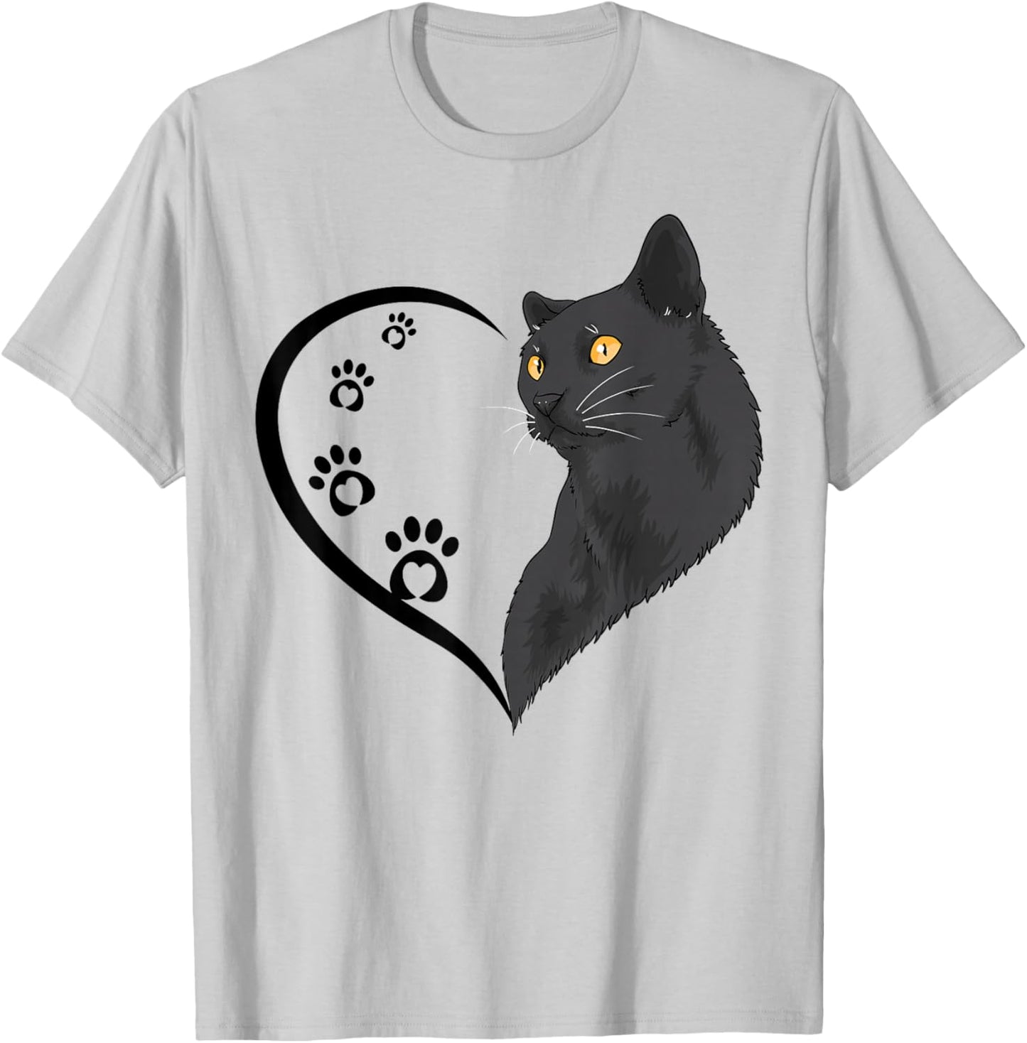 Cat Shirt Cat Shirts Girls Kids Cute Heart Cat Mom T-Shirt - T-Shirt | Ash