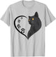 Cat Shirt Cat Shirts Girls Kids Cute Heart Cat Mom T-Shirt - T-Shirt | Ash