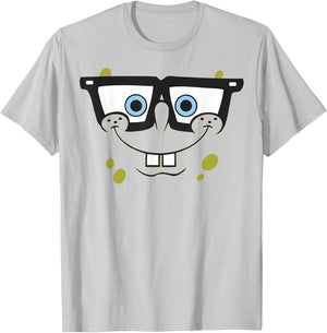 Spongebob Squarepants Halloween Glasses Big Face Costume T-Shirt - T-Shirt | Ash