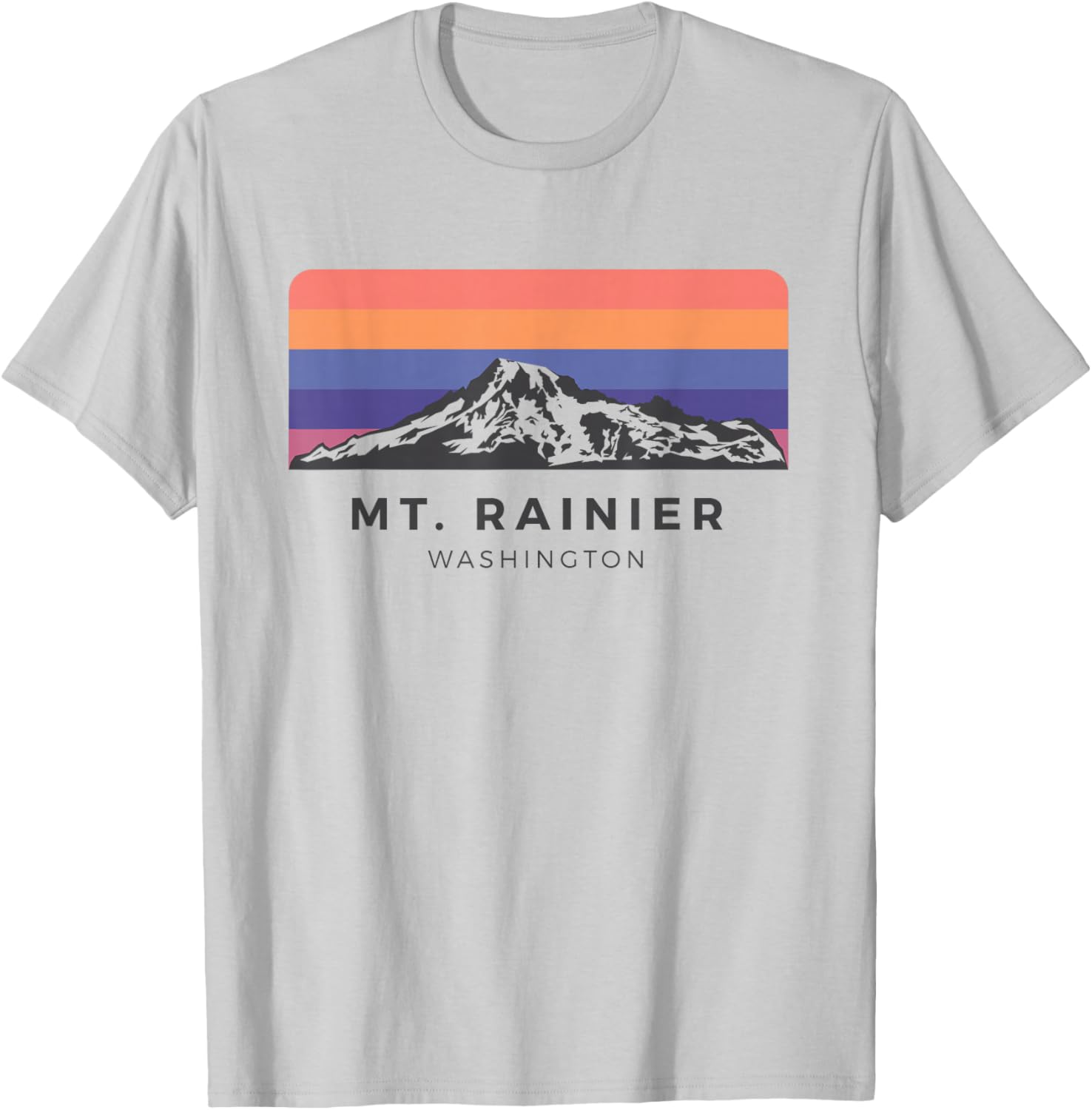 Vintage Mt Rainier - Sunrise Edition T-Shirt - T-Shirt | Ash