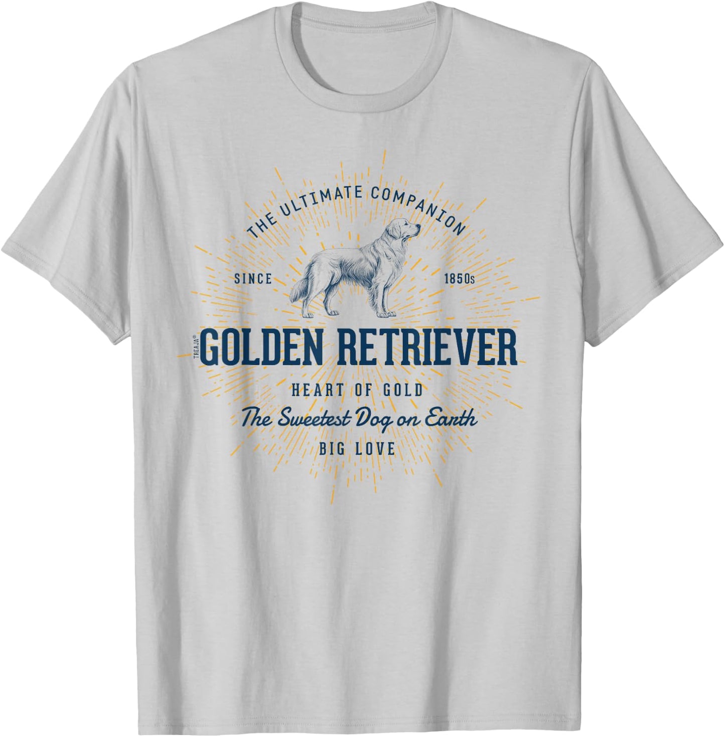 Retro Styled Golden Retriever Vintage T-Shirt - T-Shirt | Ash