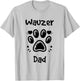 Wauzer Dad Miniature Schnauzer Westie Mix Dog Owner T-Shirt - T-Shirt | Ash