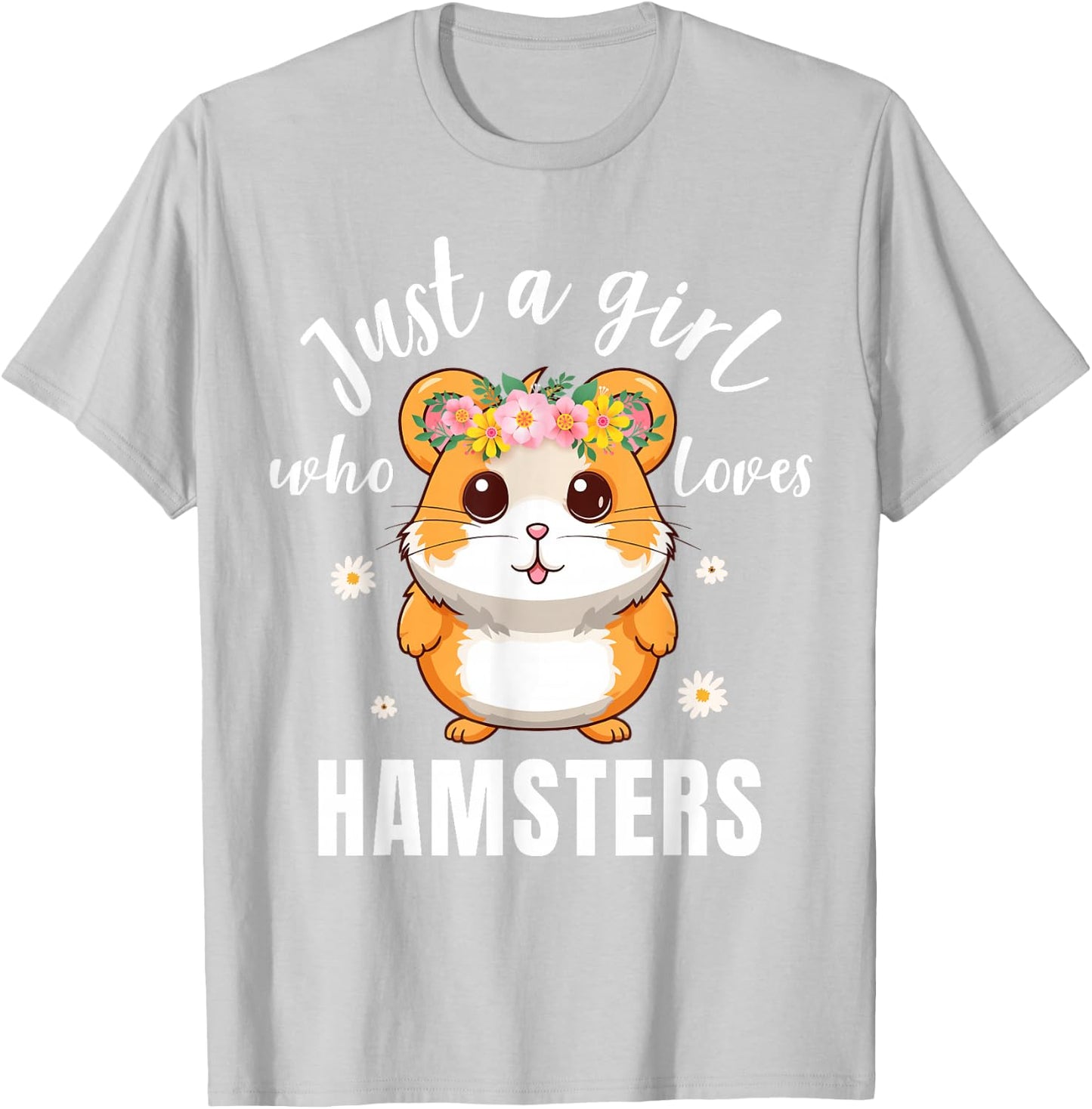Hamster Shirt Kids Girls Just a Girl Who Loves Hamsters T-Shirt - T-Shirt | Ash