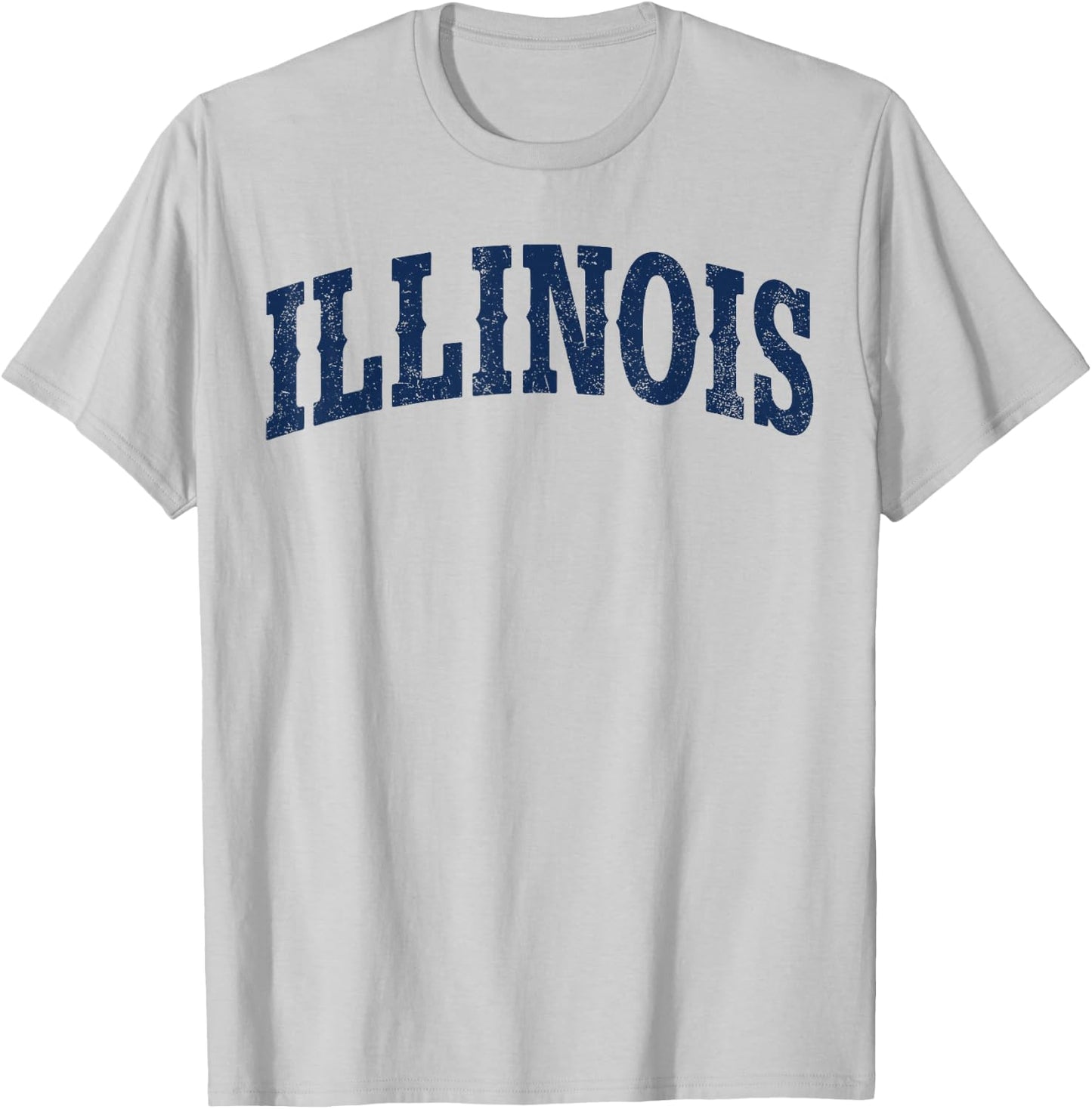 Retro Illinois Vintage Illinois Orange Blue Throwback IL T-Shirt - T-Shirt | Ash