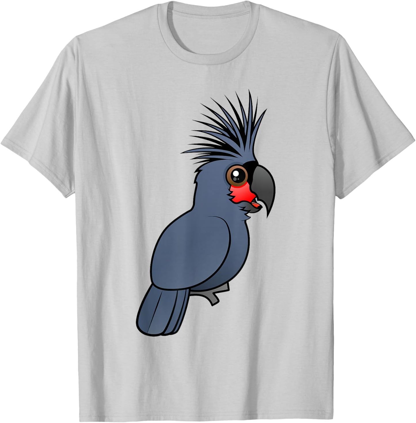 Cute Cartoon Palm Cockatoo Birdorable Bird Species T-Shirt - T-Shirt | Ash