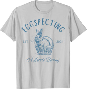 Eggspecting A Little Bunny T-Shirt - T-Shirt | Ash