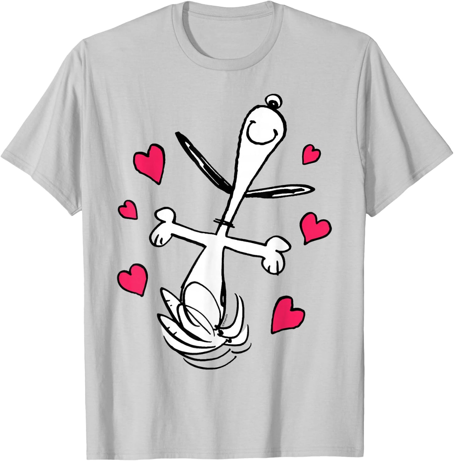 Peanuts Snoopy Tanzende Herzen T-Shirt - T-Shirt | Ash