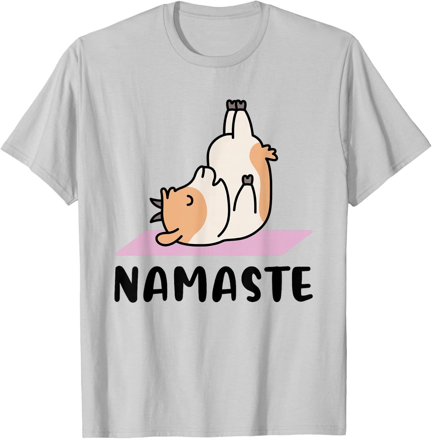 Namaste - Cute Goat Yoga T-Shirt - T-Shirt | Ash