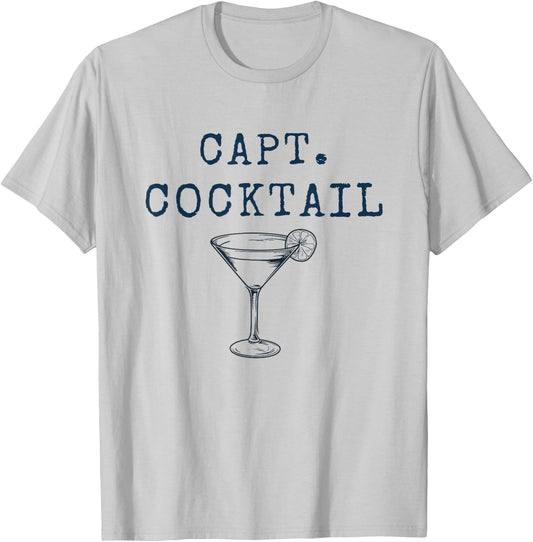Capt. Cocktail - Captain Cocktail T-Shirt - T-Shirt | Ash