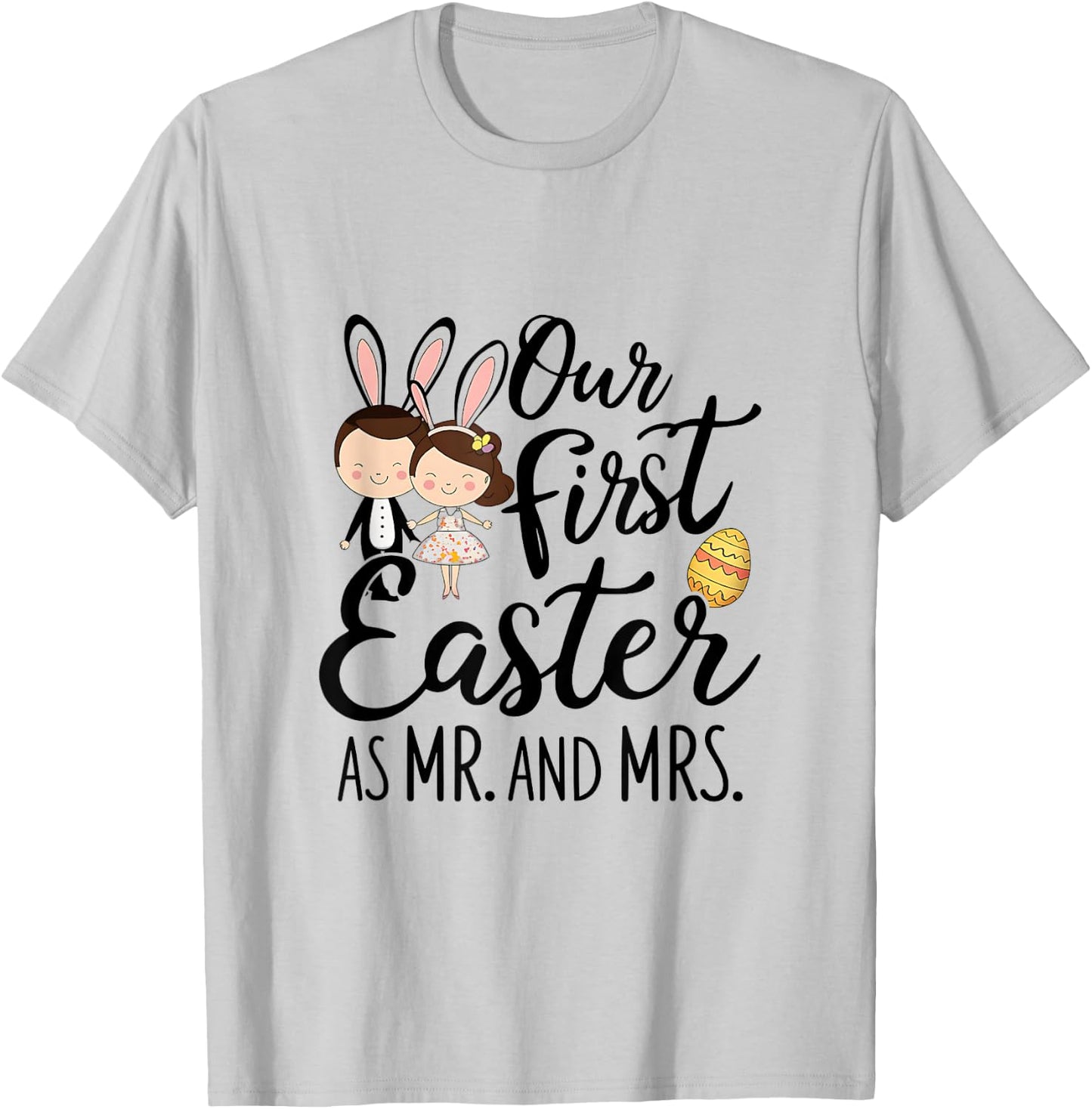 Our First Easter Together - Matching Couple Design T-Shirt - T-Shirt | Ash