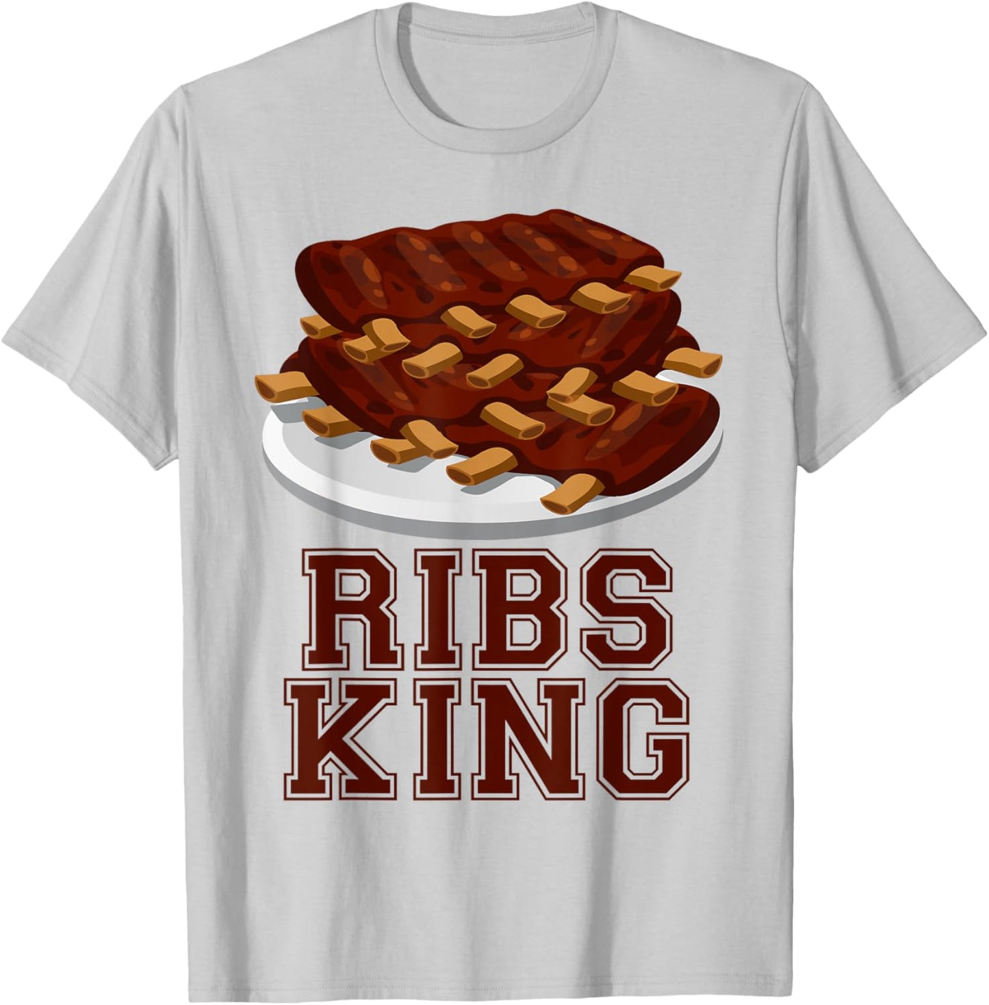 Ribs King for rib lover and bbq fan T-Shirt - T-Shirt | Ash