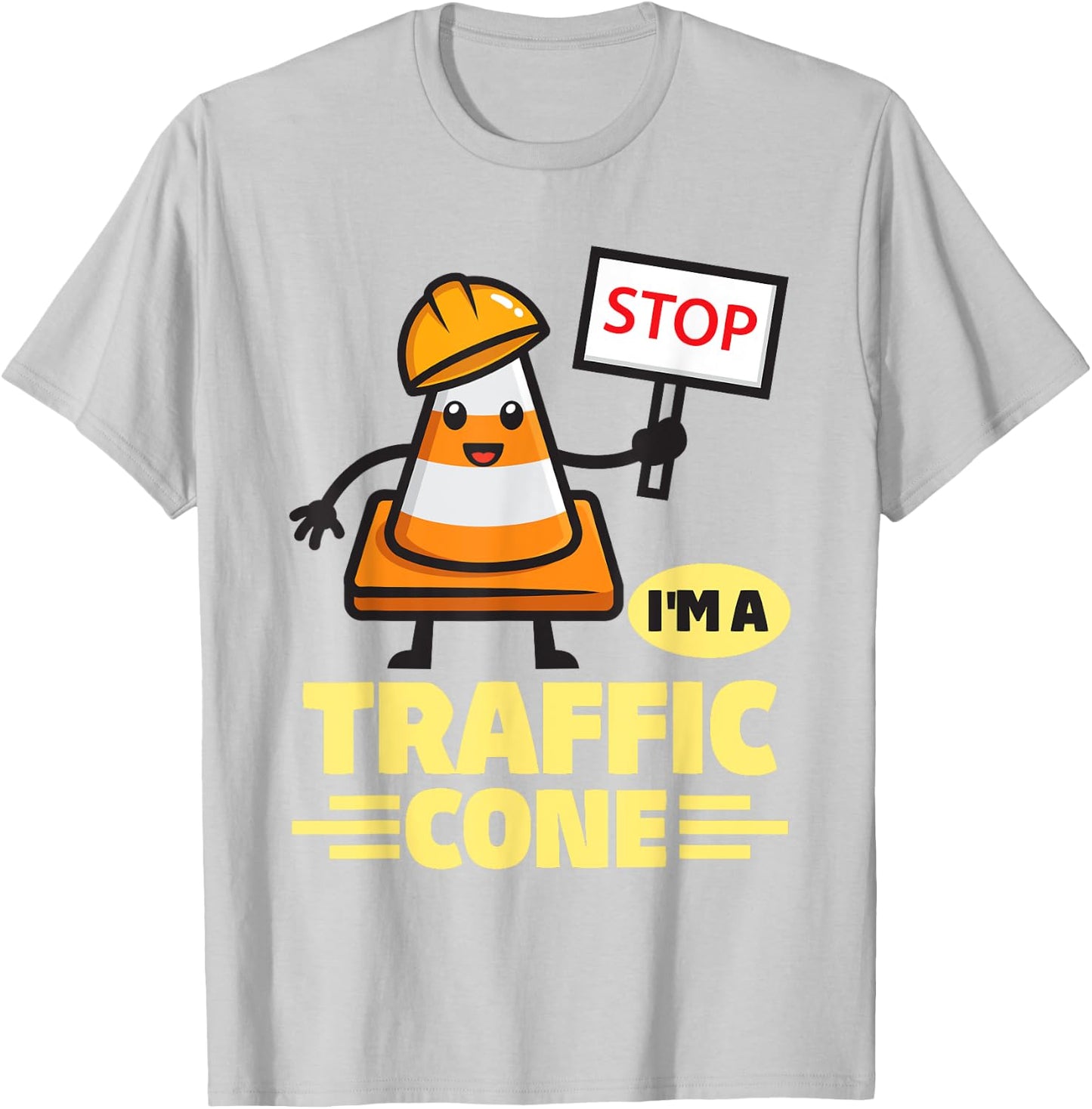 I'm A Traffic Cone Halloween Costume T-Shirt - T-Shirt | Ash