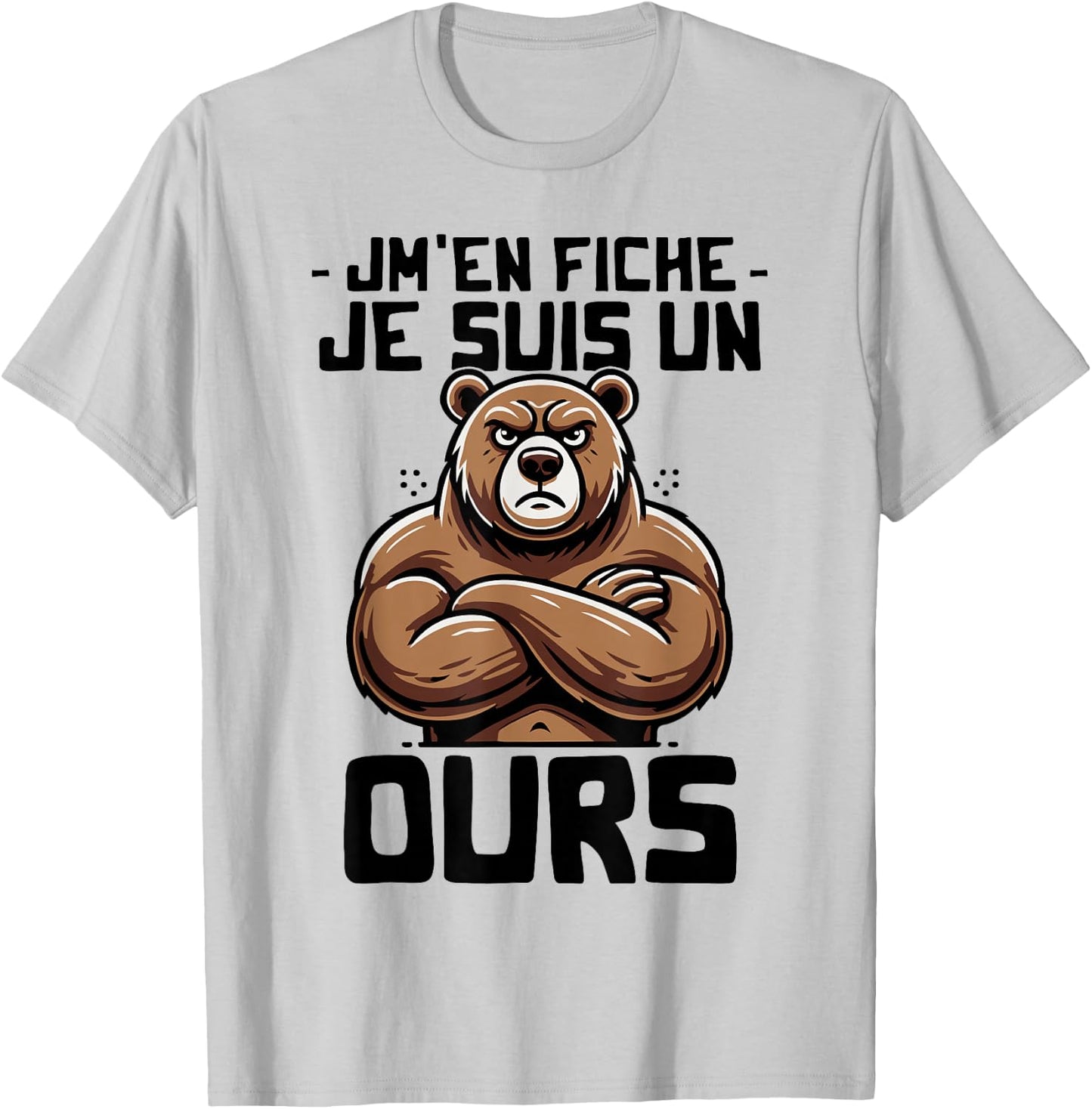 Bear Woman Girl Boy Funny Funny Je suis un Ours , white, S T-Shirt - T-Shirt | Ash