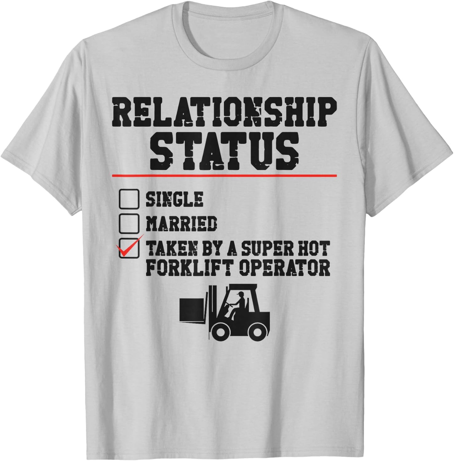 Certified Forklift Truck Operator Girlfriend Vintage T-Shirt - T-Shirt | Ash