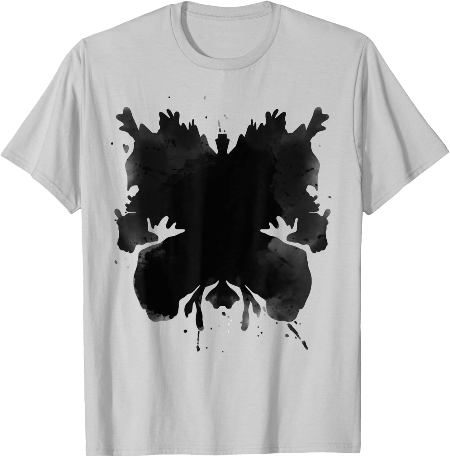 Aesthetic Moth Ink Blot Rorschach Psychology Student Teacher T-Shirt - T-Shirt | Ash