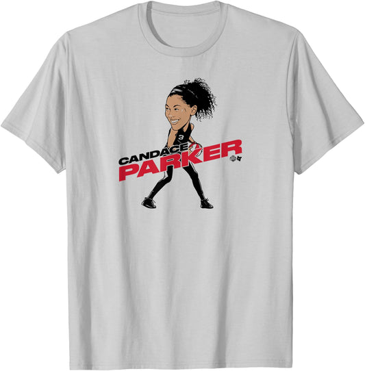 Candace Parker - Caricature - Las Vegas Basketball T-Shirt - T-Shirt | Ash