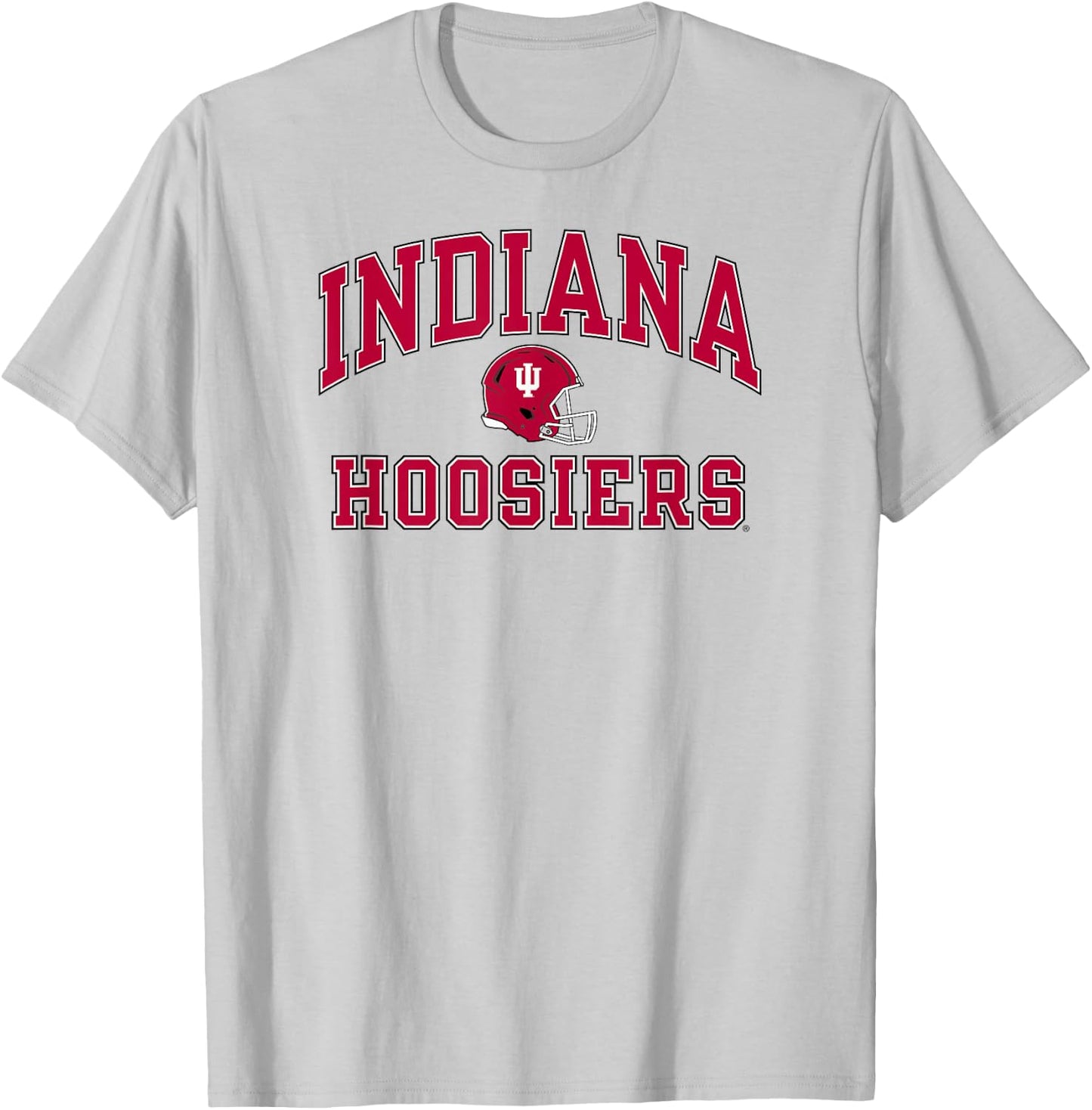 Indiana Hoosiers Football Helmet Gray Officially Licensed T-Shirt - T-Shirt | Ash