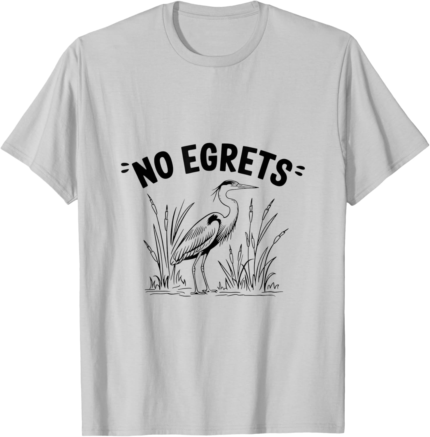 Funny Egret Bird Watching Watcher Birder T-Shirt - T-Shirt | Ash