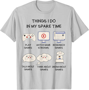 Funny Gaming Shirt For Teen Boys Men In My Spare Time Gamer T-Shirt - T-Shirt | Ash