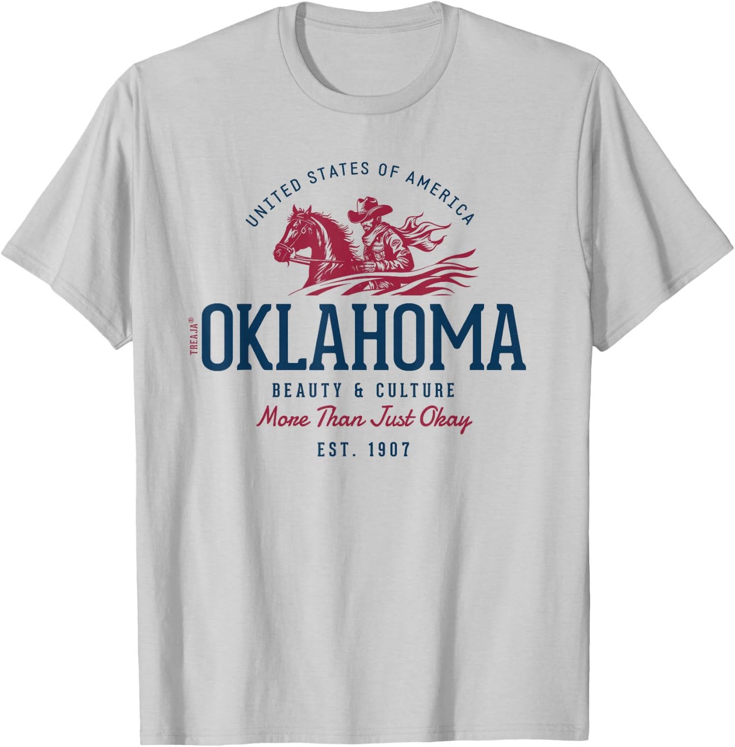 Vintage-Looking Oklahoma T-Shirt - T-Shirt | Ash