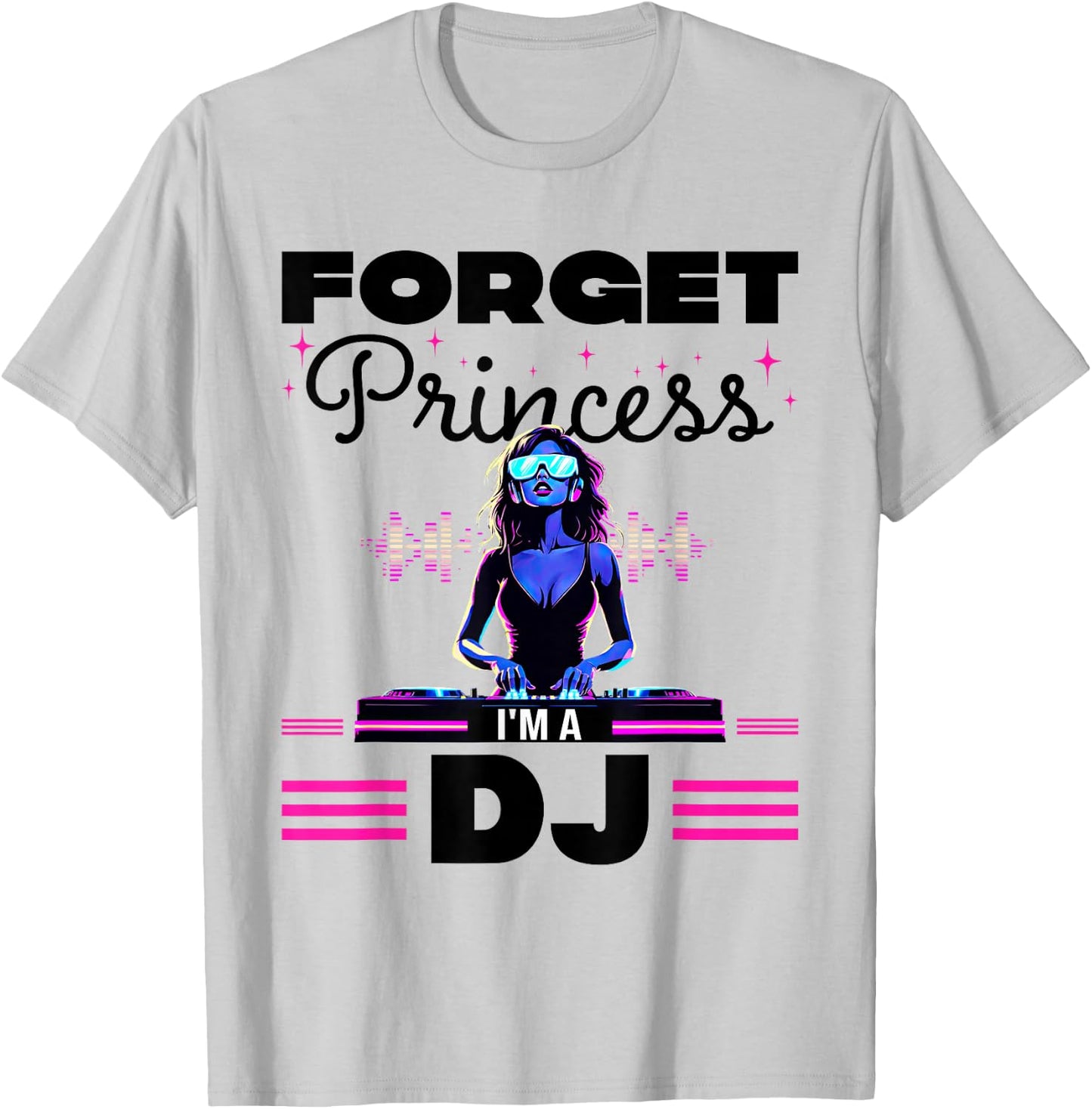 Oublie La Princesse Humour DJ Women's Rave , grey, S T-Shirt - T-Shirt | Ash