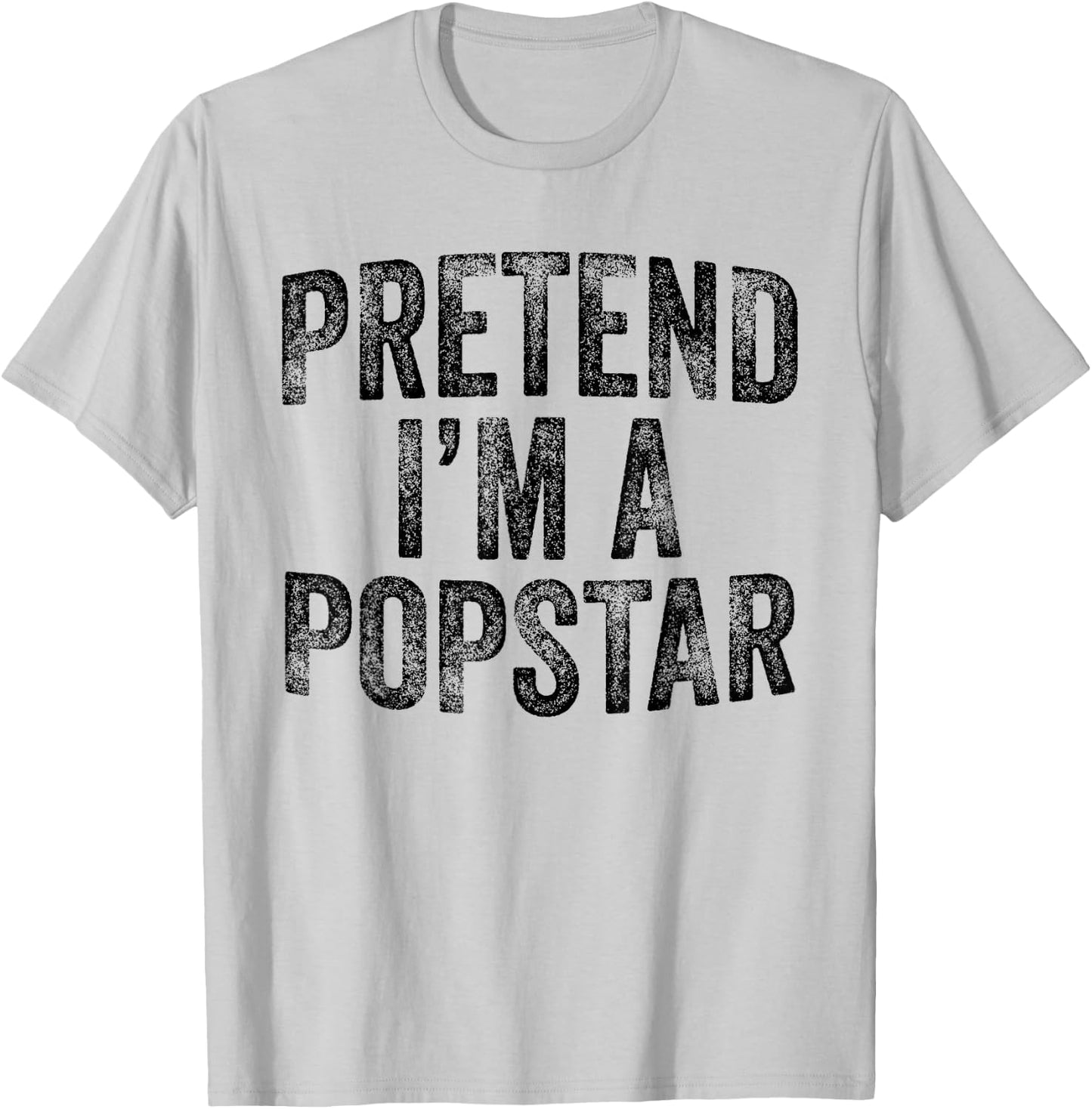 Pretend I'm A Popstar Family Lazy Halloween Party Costume T-Shirt - T-Shirt | Ash