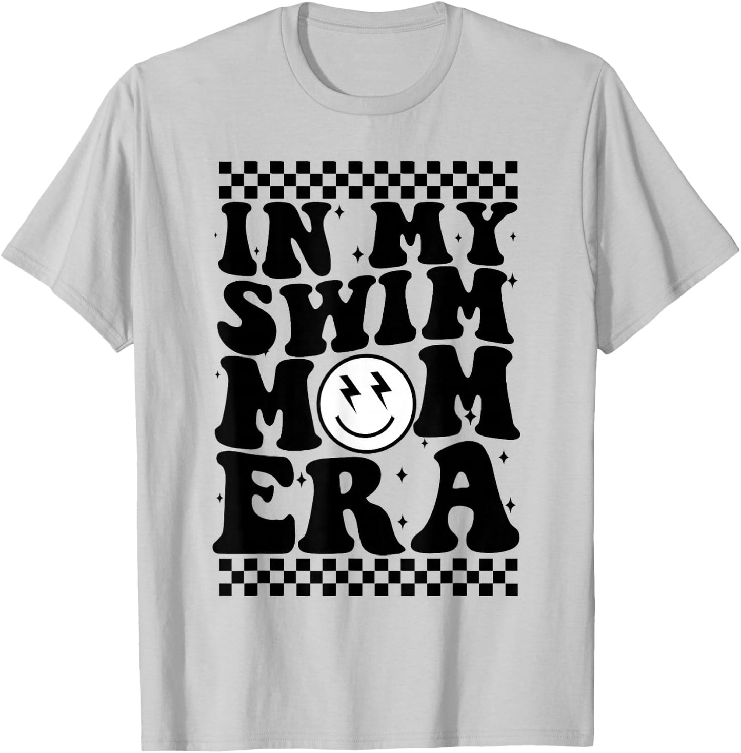 In My Swim Mom Era Retro Groovy Swimming Swimmer Mom Life T-Shirt - T-Shirt | Ash