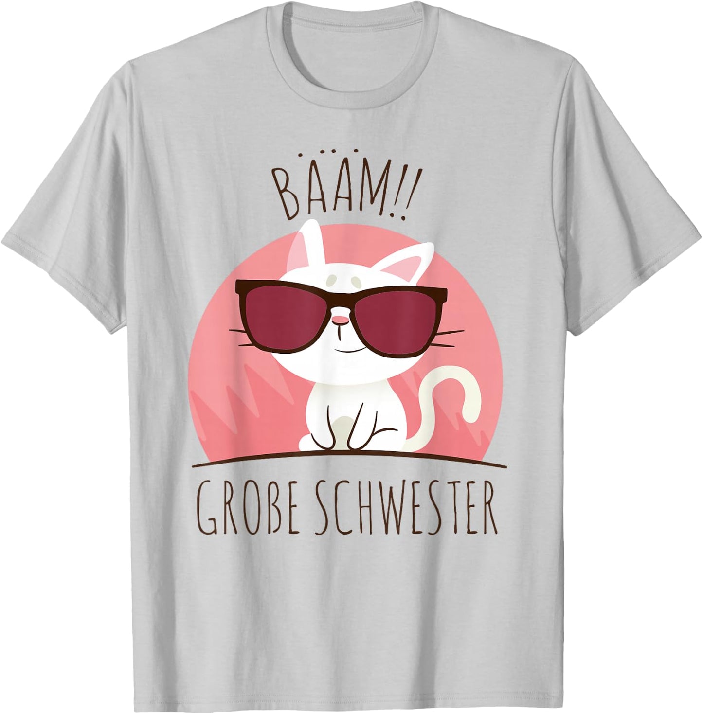 Big Sister 2022 Cool Cute Cat T-Shirt - T-Shirt | Ash