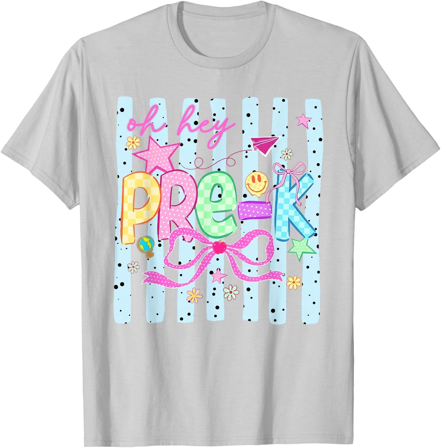 Back to School Oh Hey Preschool PreK Teachers Women Kids T-Shirt - T-Shirt | Ash
