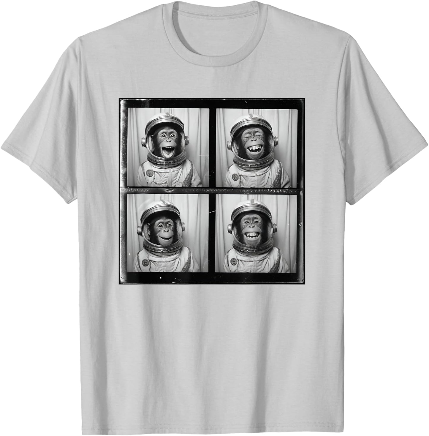 Monkey Chimp Astronaut Spacesuit T-Shirt - T-Shirt | Ash