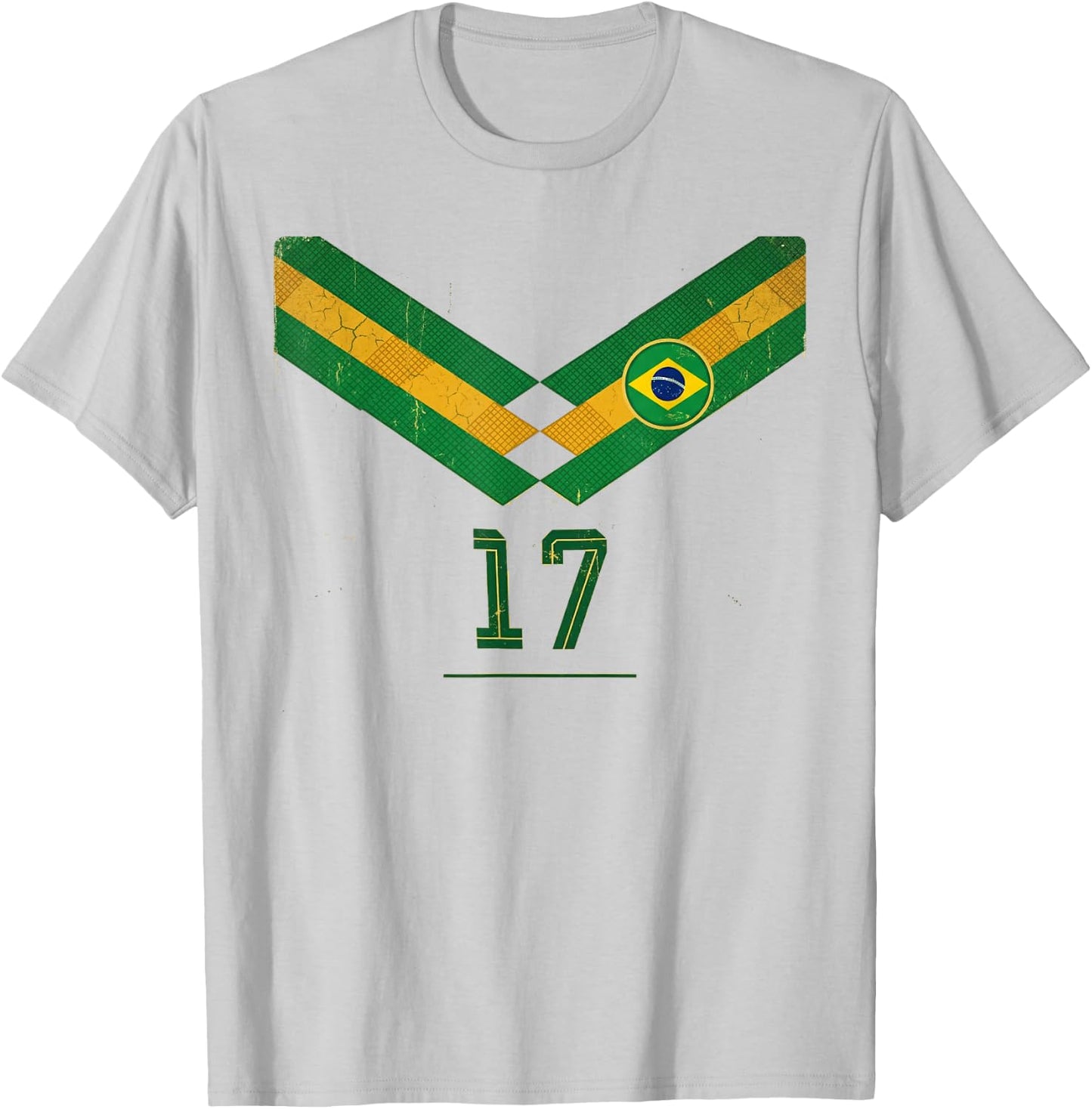 Brésil Cadeau Drapeau Brésil Fan Vintage Samba Brasil T-Shirt - T-Shirt | Ash