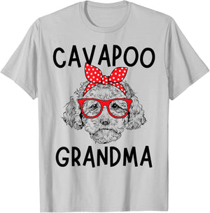 Cavapoo Grandma Cavadoodle Dog Nana Mother's Day Men Women Kids T-Shirt - T-Shirt | Ash