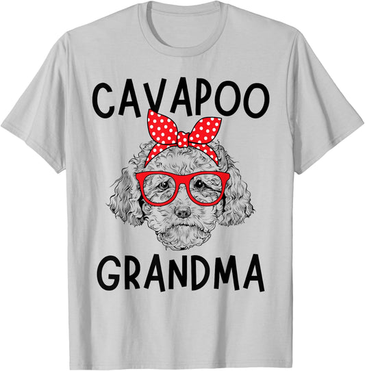 Cavapoo Grandma Cavadoodle Dog Nana Mother's Day Men Women Kids T-Shirt - T-Shirt | Ash