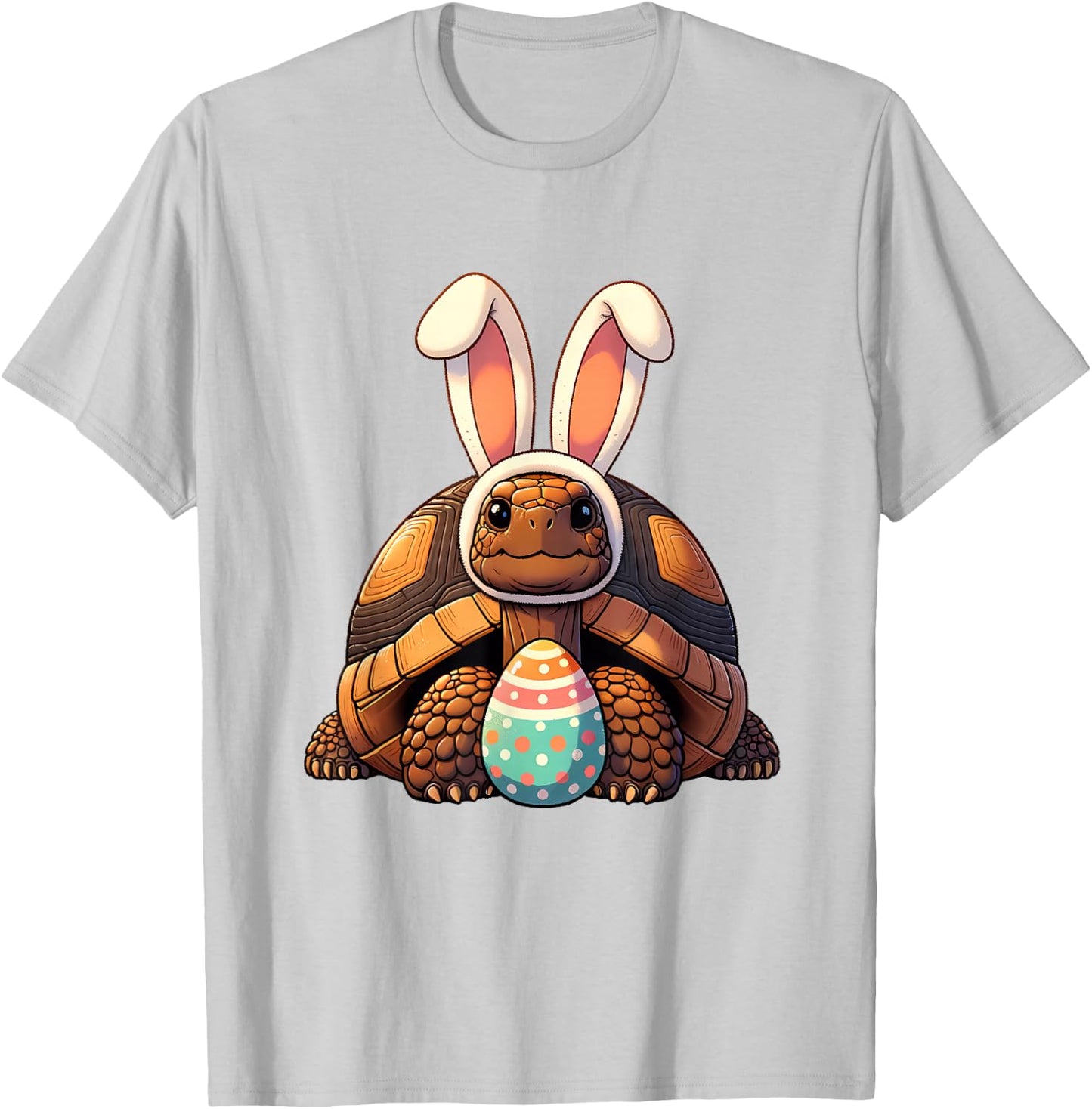Happy Easter Tortoise Lovers Egg Eggs Bunny Rabbit Funny T-Shirt - T-Shirt | Ash