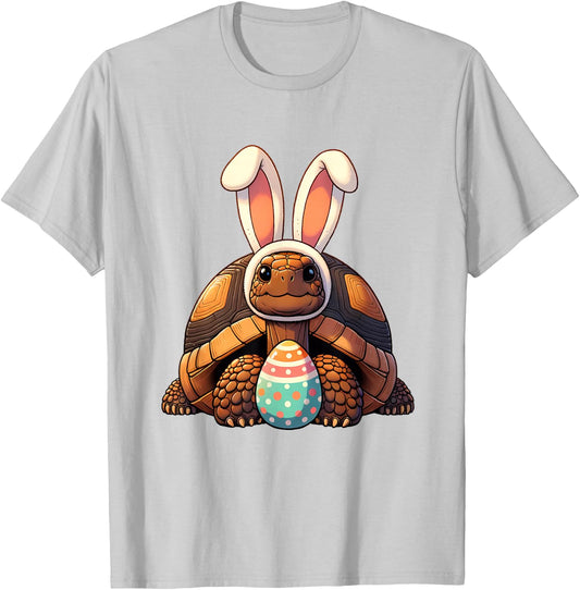 Happy Easter Tortoise Lovers Egg Eggs Bunny Rabbit Funny T-Shirt - T-Shirt | Ash