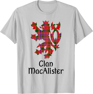 Clan MacAlister Tartan Scottish Family Name Scotland Pride T-Shirt - T-Shirt | Ash