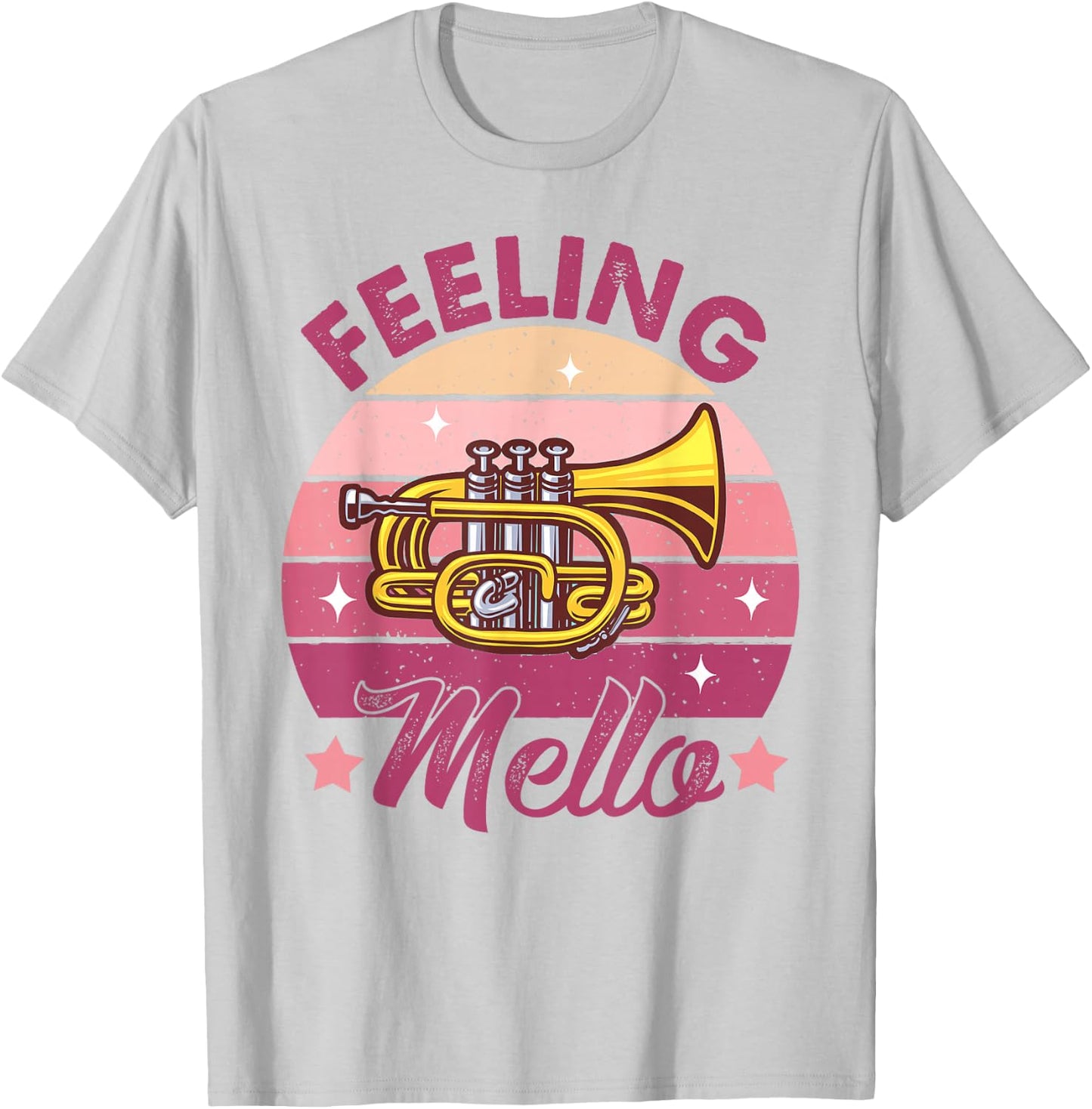 Mellophone Player Musician Marching Band Retro Feeling Mello T-Shirt - T-Shirt | Ash