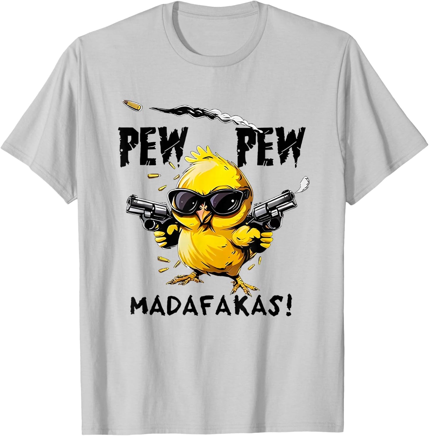 pew pew madafakas , white, S T-Shirt - T-Shirt | Ash