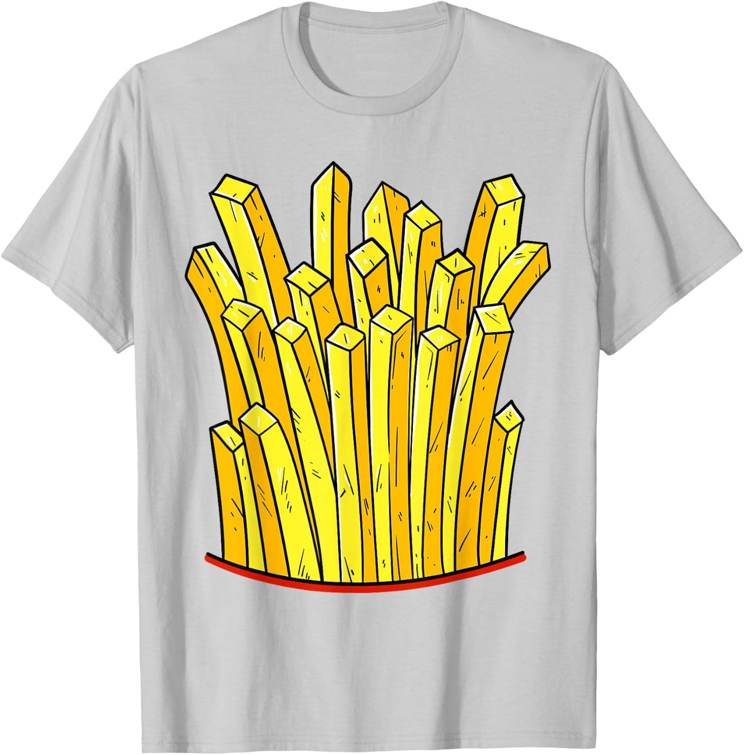 French Fries Costume Funny Fast Food French Fries , red T-Shirt - T-Shirt | Ash