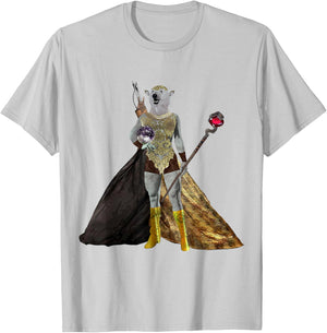 Alyse The Gold Elf Polar Bear Sorceress T-Shirt - T-Shirt | Ash