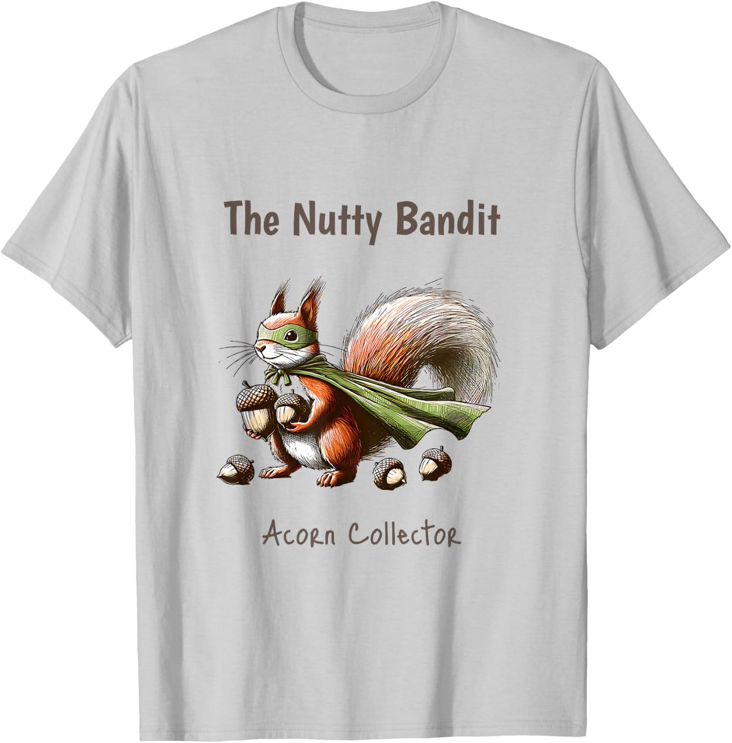 Funny Squirrel Cute Woodland Creatures Kids Women Men Animal T-Shirt - T-Shirt | Ash